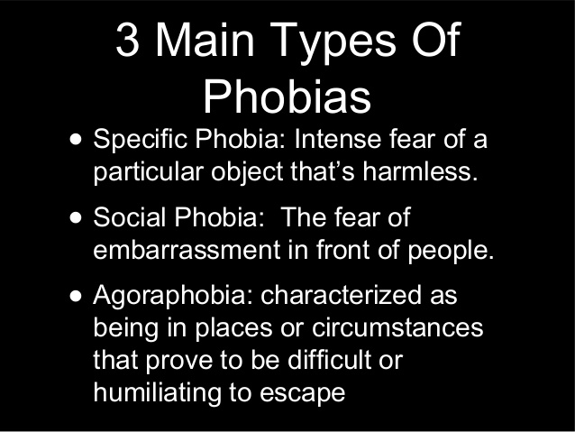3 types of phobias