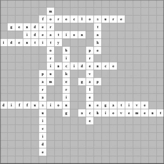 Crossword Answer Gird